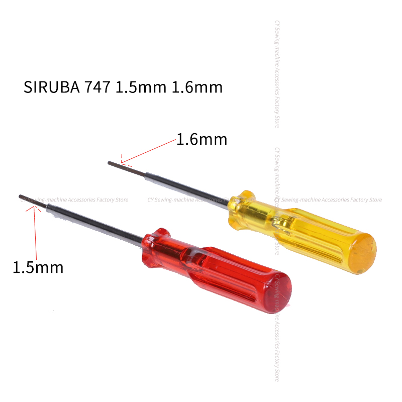 Mechanical Workshop Tools And Equipment - 100PCS 1.5 มม.1.6 มม.ซ็อกเก็ตสกรูด้านบนเข็มสกรูสีแดงและสีเหลืองไขควง Overlock เย็บโหลดและขนถ่ายเครื่องมือ