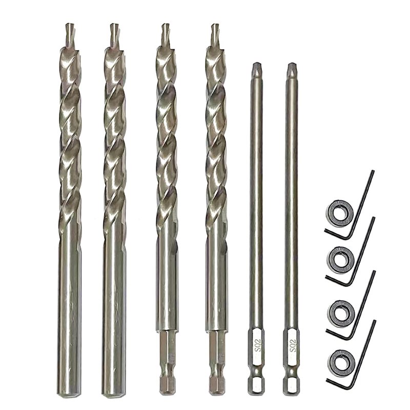 Pocket Hole Jig - ชุดดอกสว่าน A01F-3/8 นิ้ว พร้อมปลอกจำกัดความลึก และดอกไขควง SQ2