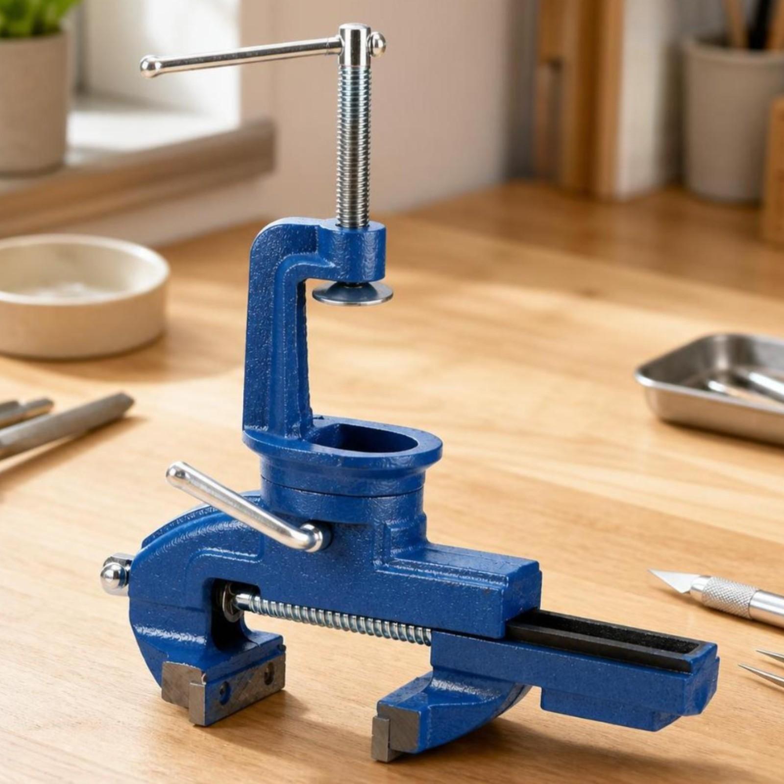 Bench Vise Swivel - แท่นจับชิ้นงานแบบมีฐานหมุน แท่นจับชิ้นงานเหล็กหล่อพร้อมฐานหมุน เครื่องมือขนาดกะทัดรัด หมุนได้ 360 องศา