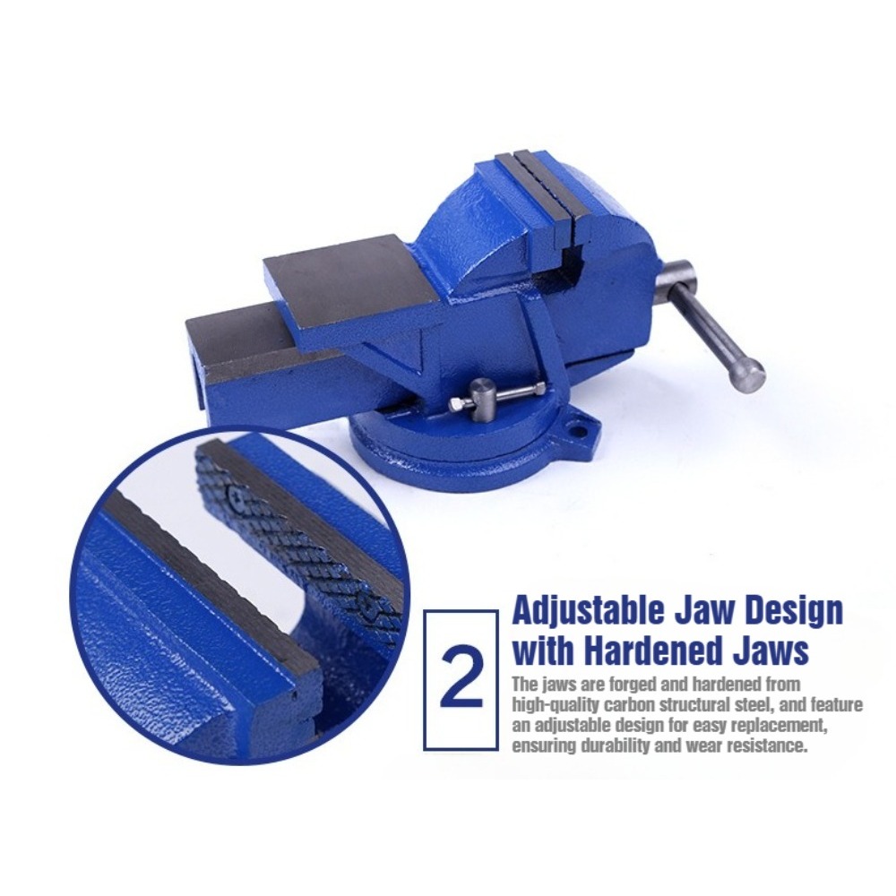 คีมจับชิ้นงานแบบตั้งโต๊ะขนาด 6 - Bench Vise Swivel บทวิจารณ์และราคา
