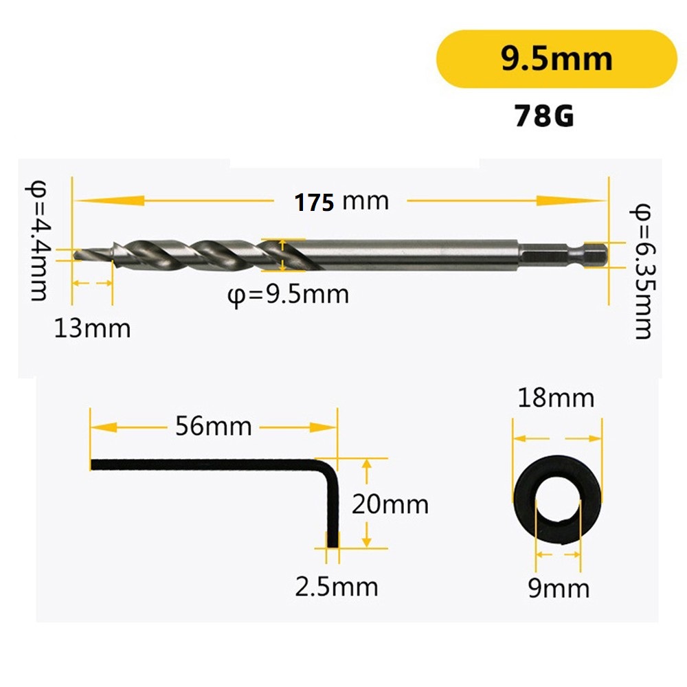 Hex Step Drill Bit 14 9 5 มม.  - Pocket Hole Jig บทวิจารณ์และราคา